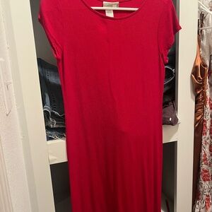 Coldwater Creek Vibrant Red Midi Dress